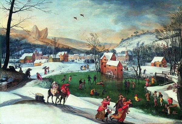 Winter Landscape With The Flight Into Egypt. — Jacob Grimmer