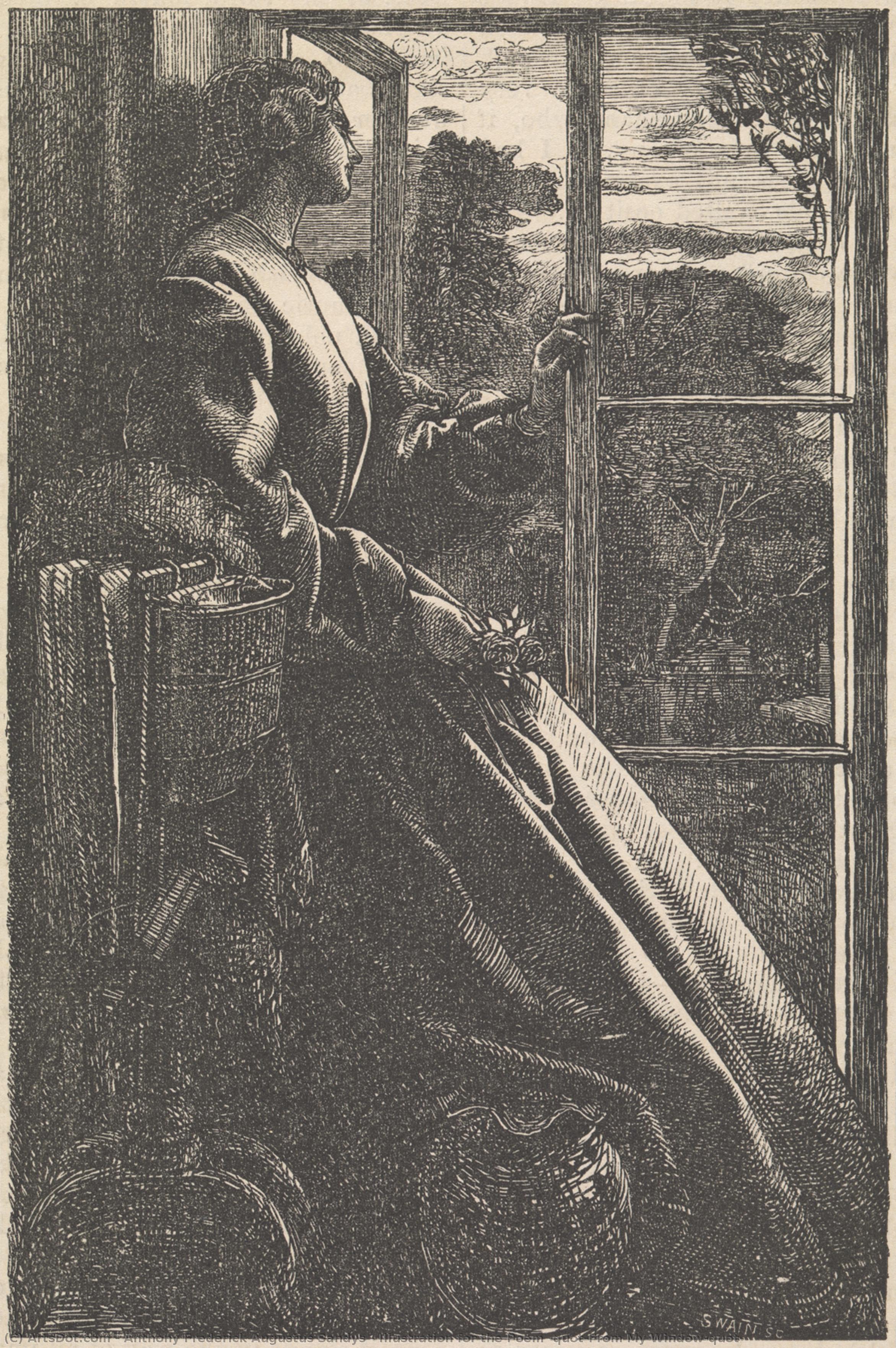 Illustration For The Poem "from My Window" — Anthony Frederick Augustus Sandys
