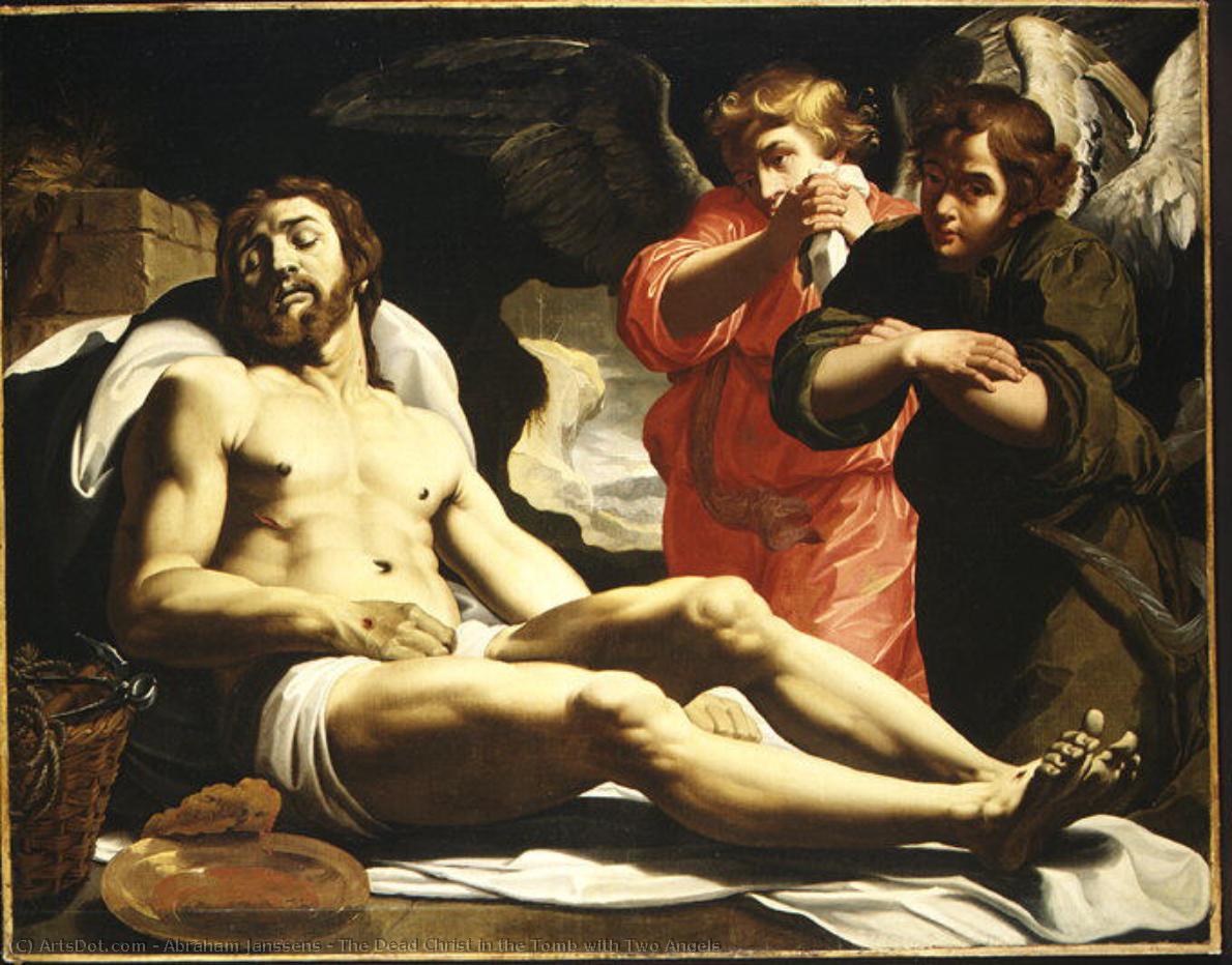 The Dead Christ In The Tomb With Two Angels — Abraham Janssens