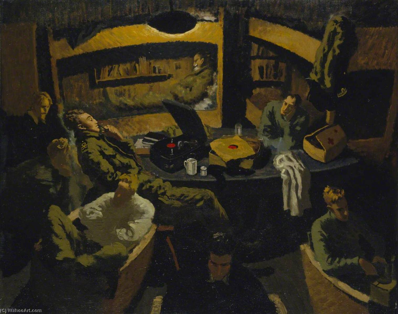 Naval Officers Room At Marlag O, Prisoner Of War Camp — John Worsley