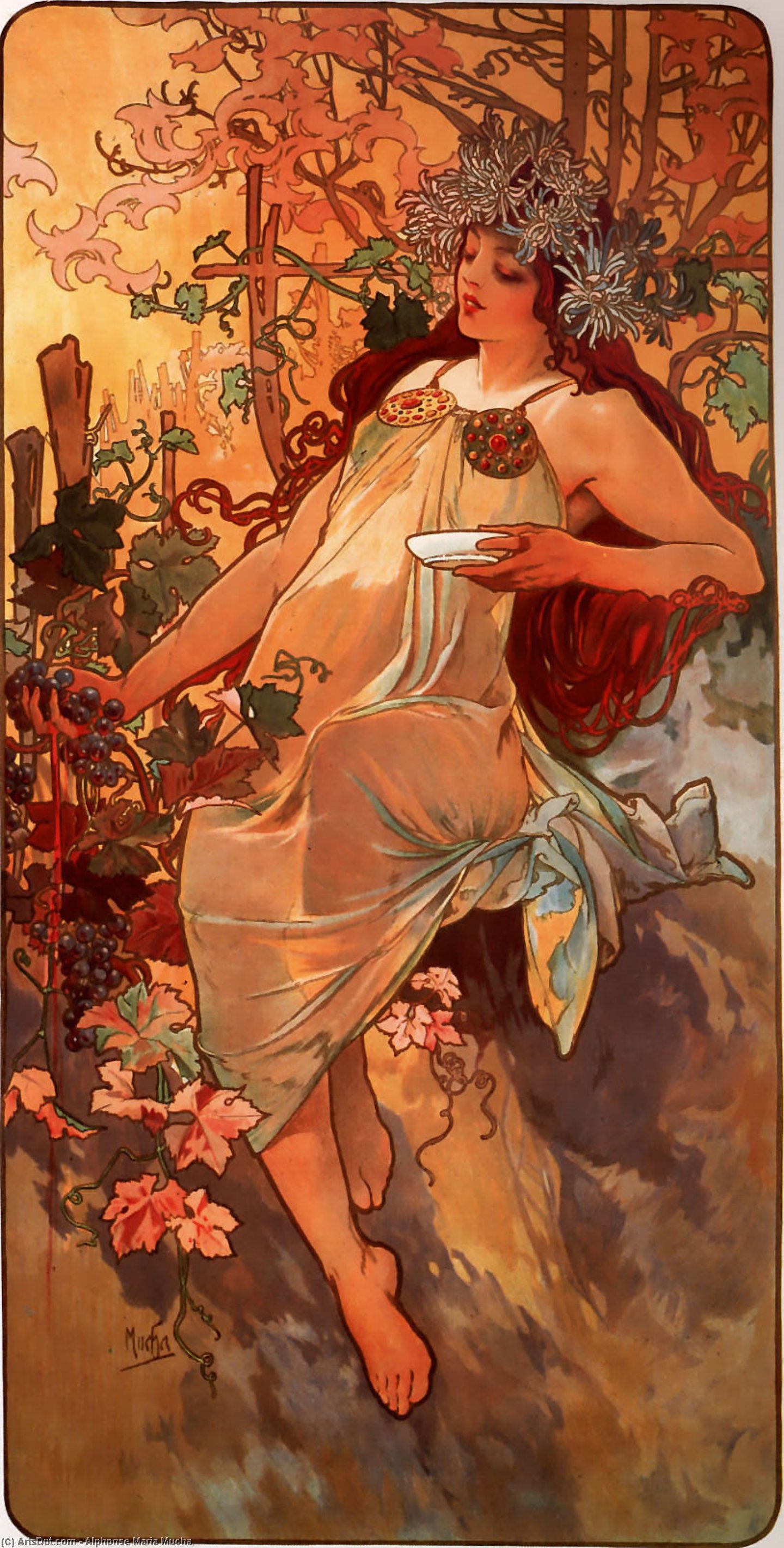 Autumn Panel — Альфонс Муха