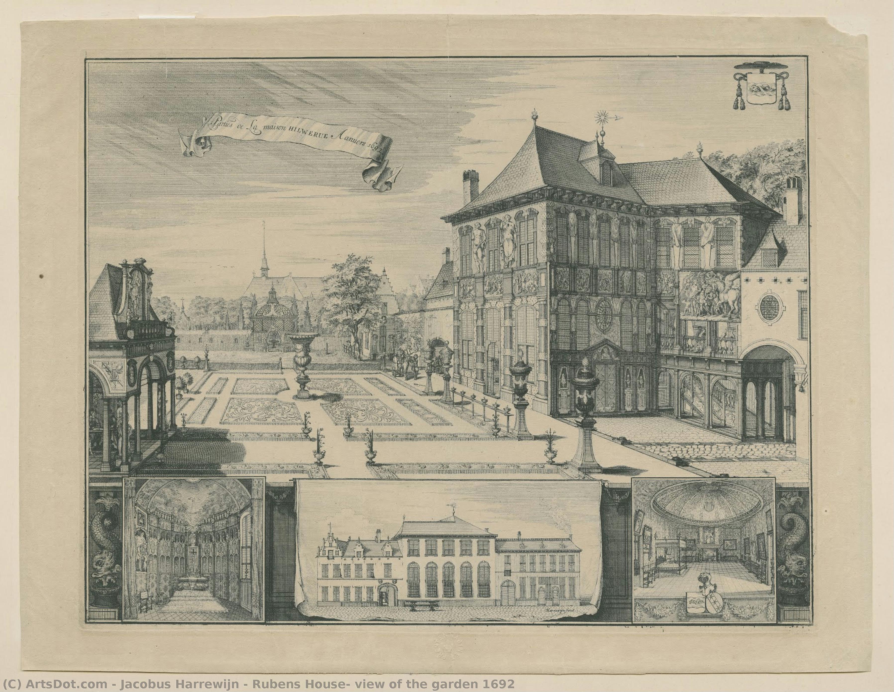 Rubens House: View Of The Garden 1692 — Jacobus Harrewijn