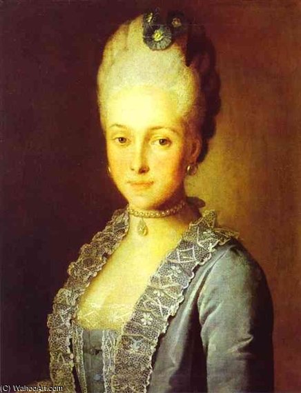 Portrait Of Alexandra Perfilyeva, Ne Countess Tolstaya — Carl Ludwig Johann Christineck