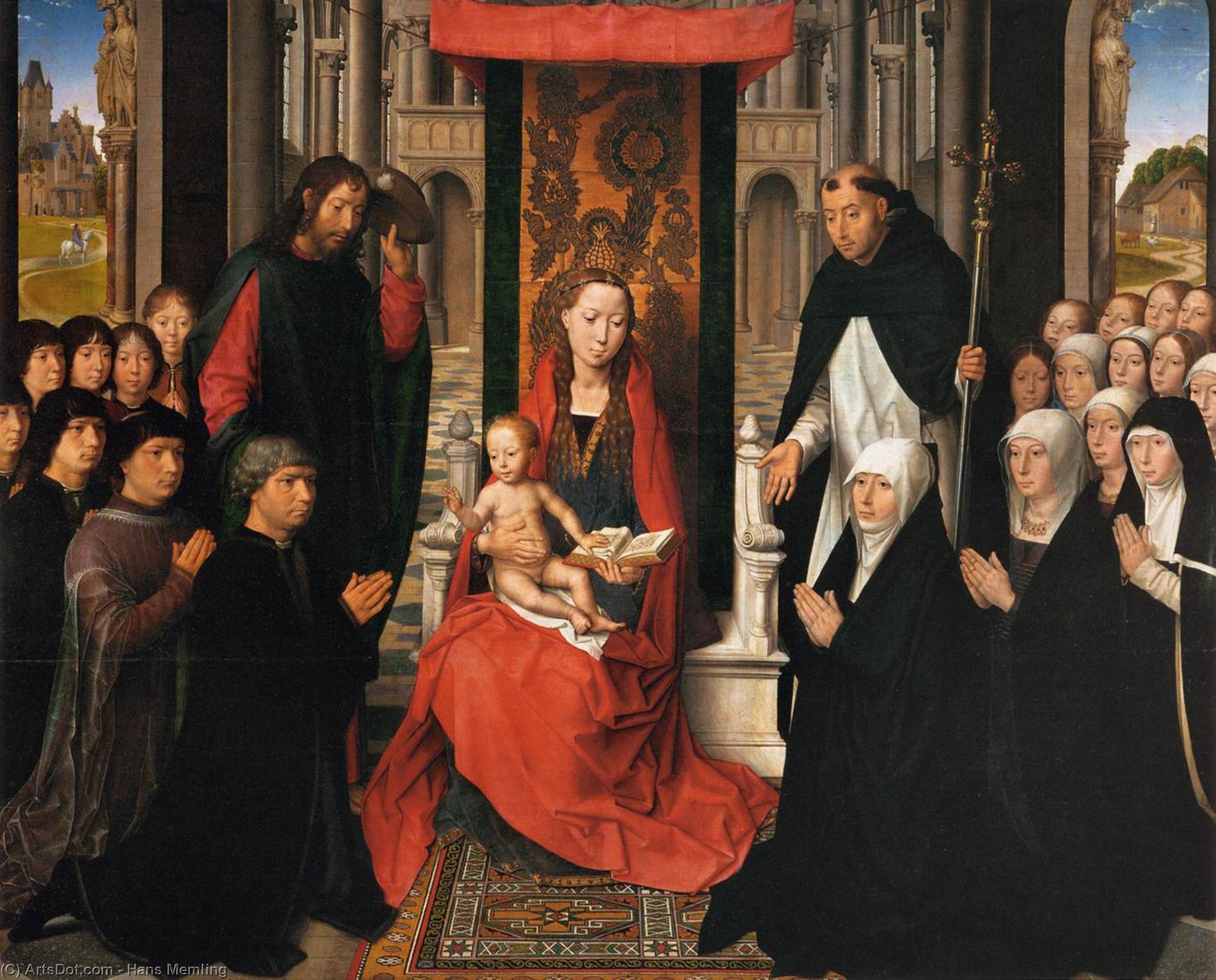 Virgin And Child With Sts James And Dominic — Memling, Hans