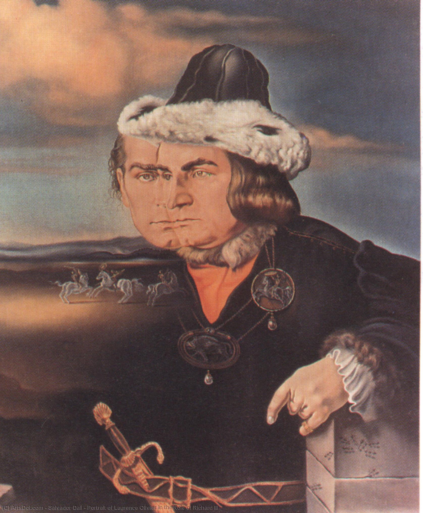 Portrait Von Laurence Olivier In Der Rolle Von Richard Iii — Salvador Dalí