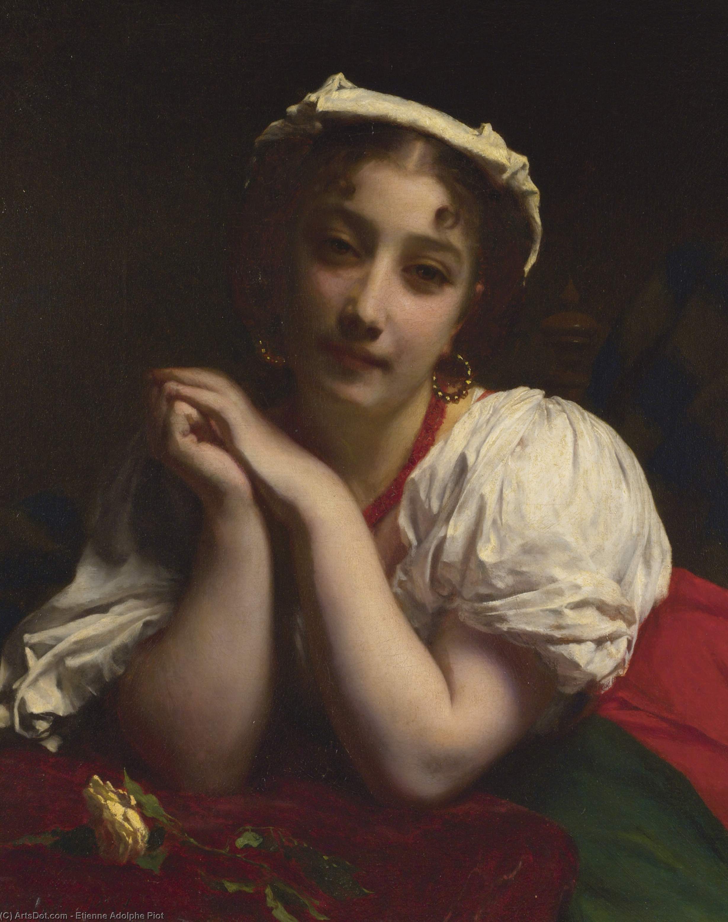 Young Italian Woman — Etienne Adolphe Piot