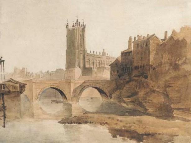 Manchester Cathedral From The River Irwell — David Cox