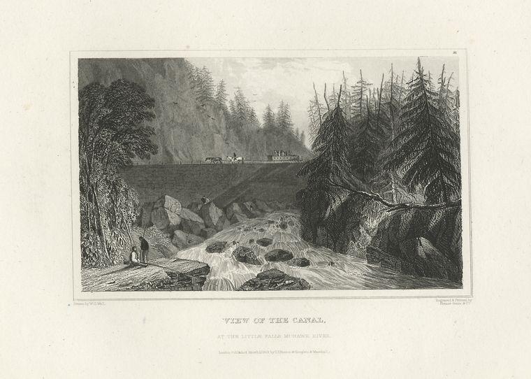 View Of The Canal, At The Little Falls Mohawk River — William Guy Wall