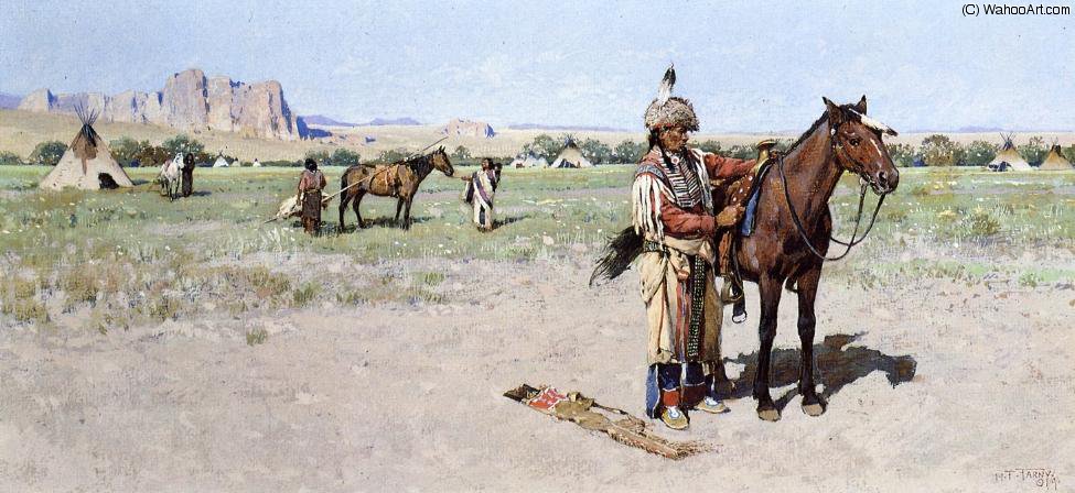 Saddling Up — Henry F Farny