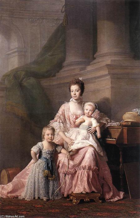 Queen Charlotte With Her Two Children — Allen Ramsay