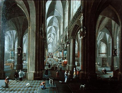 Interior Of The Cathedral Of Our Lady Of Antwerp — Pieter The Elder Neeffs