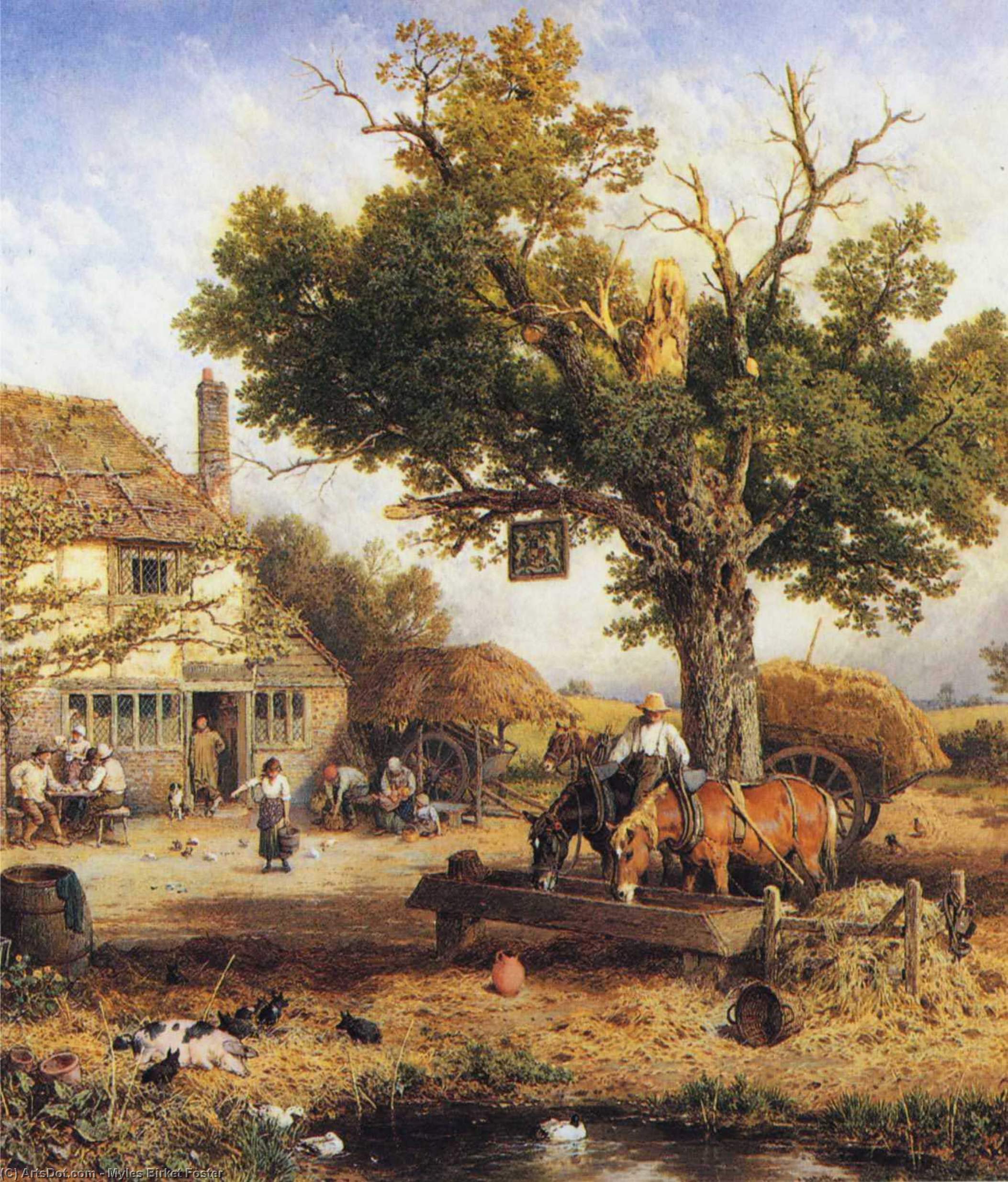The Country Inn — Myles Birket Foster