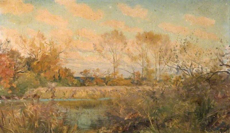Autumn On The Frome Near Holmebridge, Dorset — Frederick William Newton Whitehead