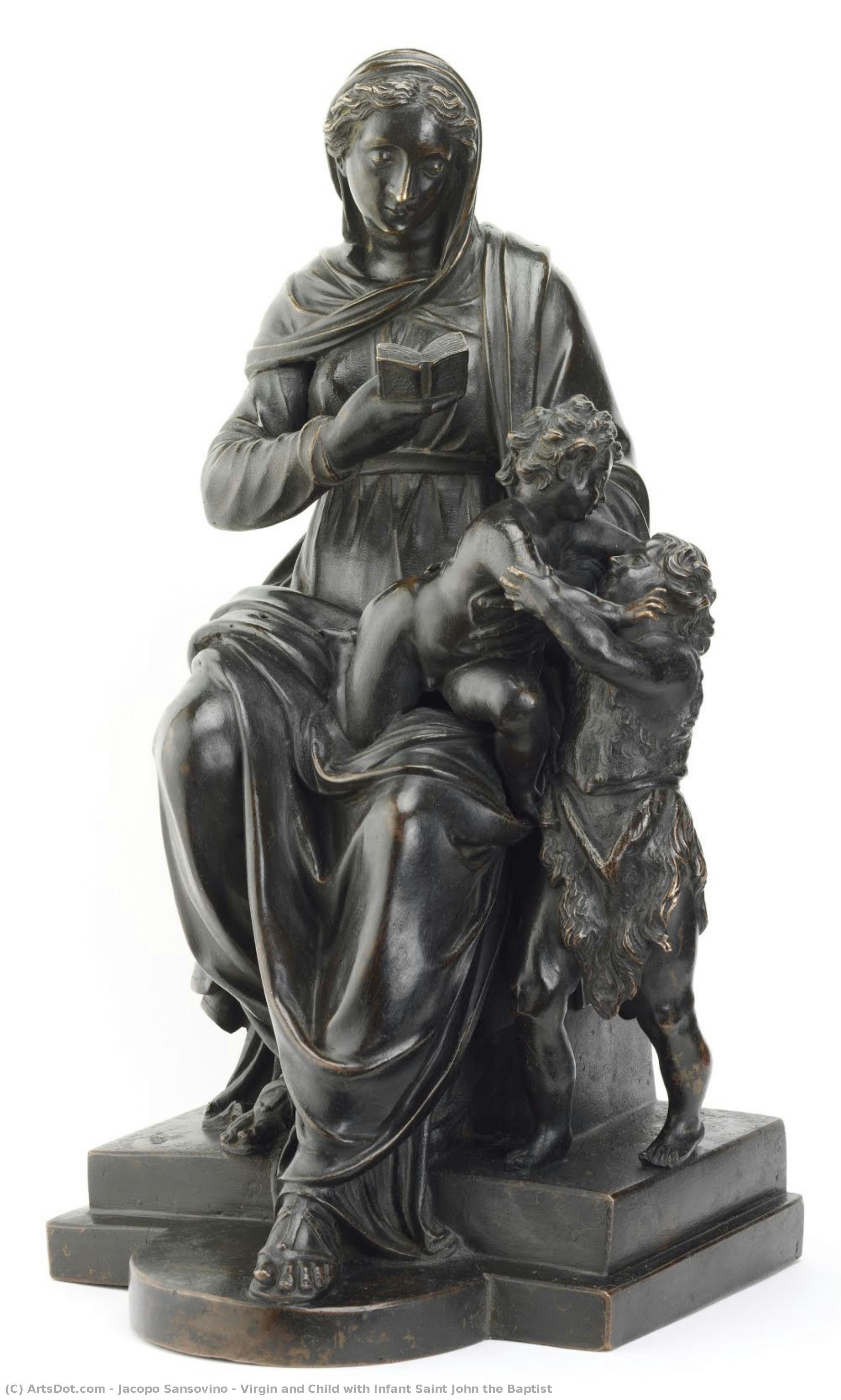 Virgin And Child With Infant Saint John The Baptist — ヤコポ・サンソヴィーノ