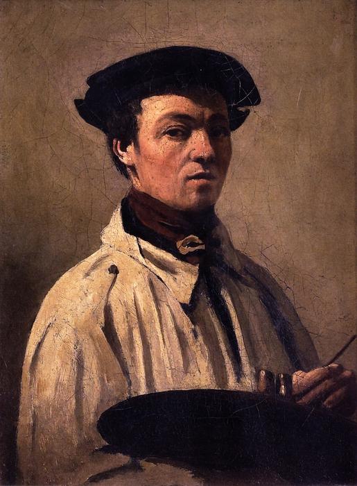Self-portrait, Palette In Hand — Žan-batist Kamil Korote