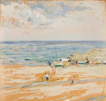 Paisaje Con Figuras — Segundo Matilla Marina
