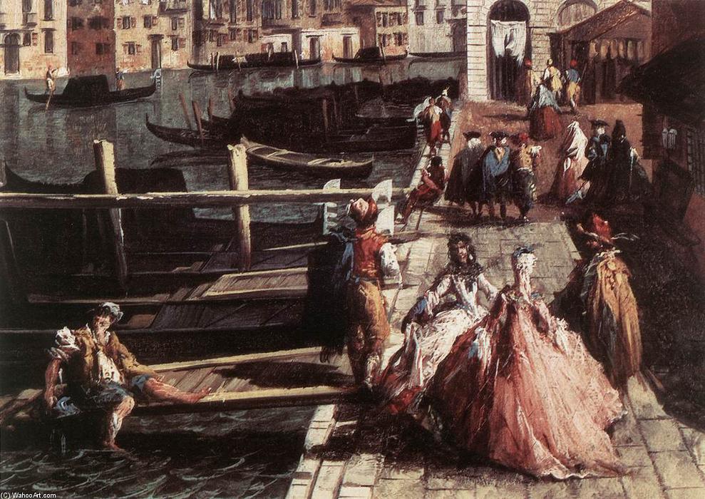The Grand Canal At San Geremia (detail) — Michele Marieschi