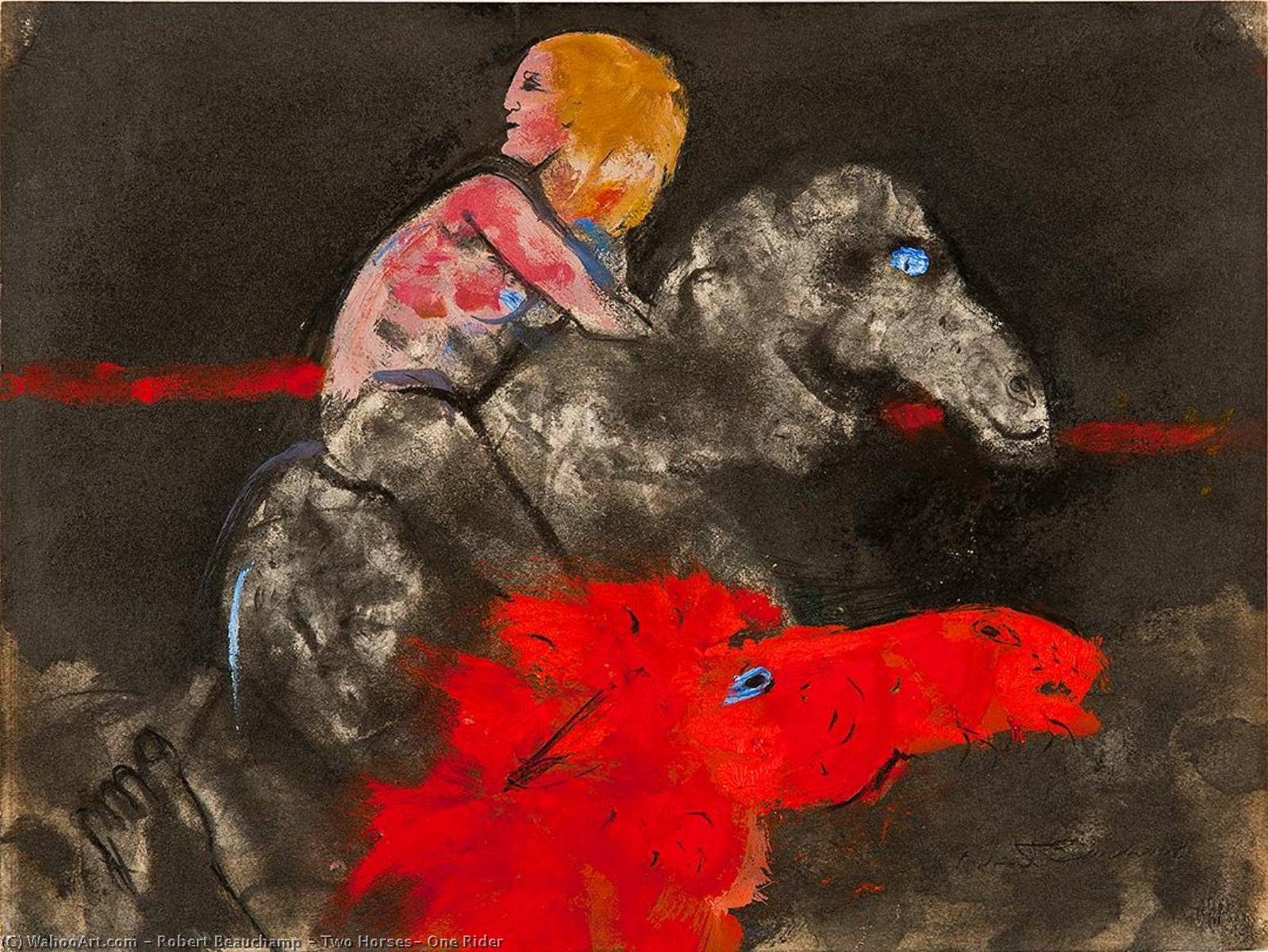 Two Horses, One Rider — Robert Beauchamp