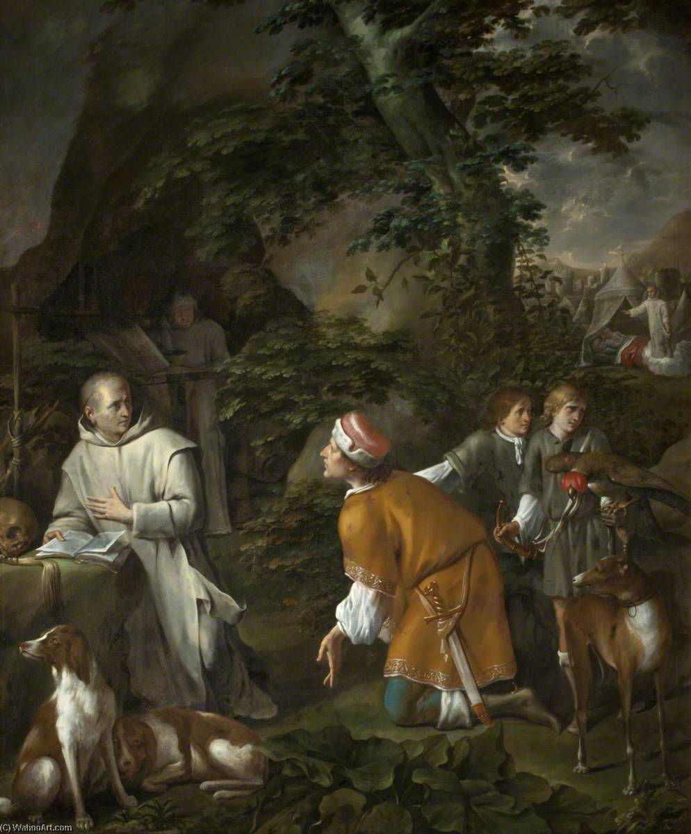 Roger Guiscard, Duke Of Apulia And Calabria, Meeting Saint Bruno At La Torre — Vicente Carducho