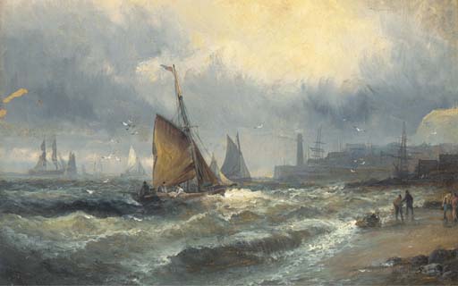 Fishing Boats Running Into A Channel Port On The Tide — William A. Thornley (thornbery)