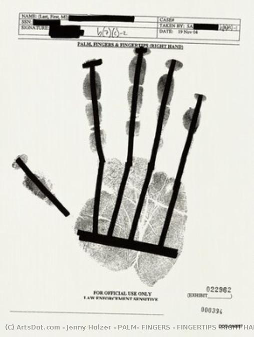 Palm, Fingers & Fingertips (right Hand) 000394 — Jenny Holzer