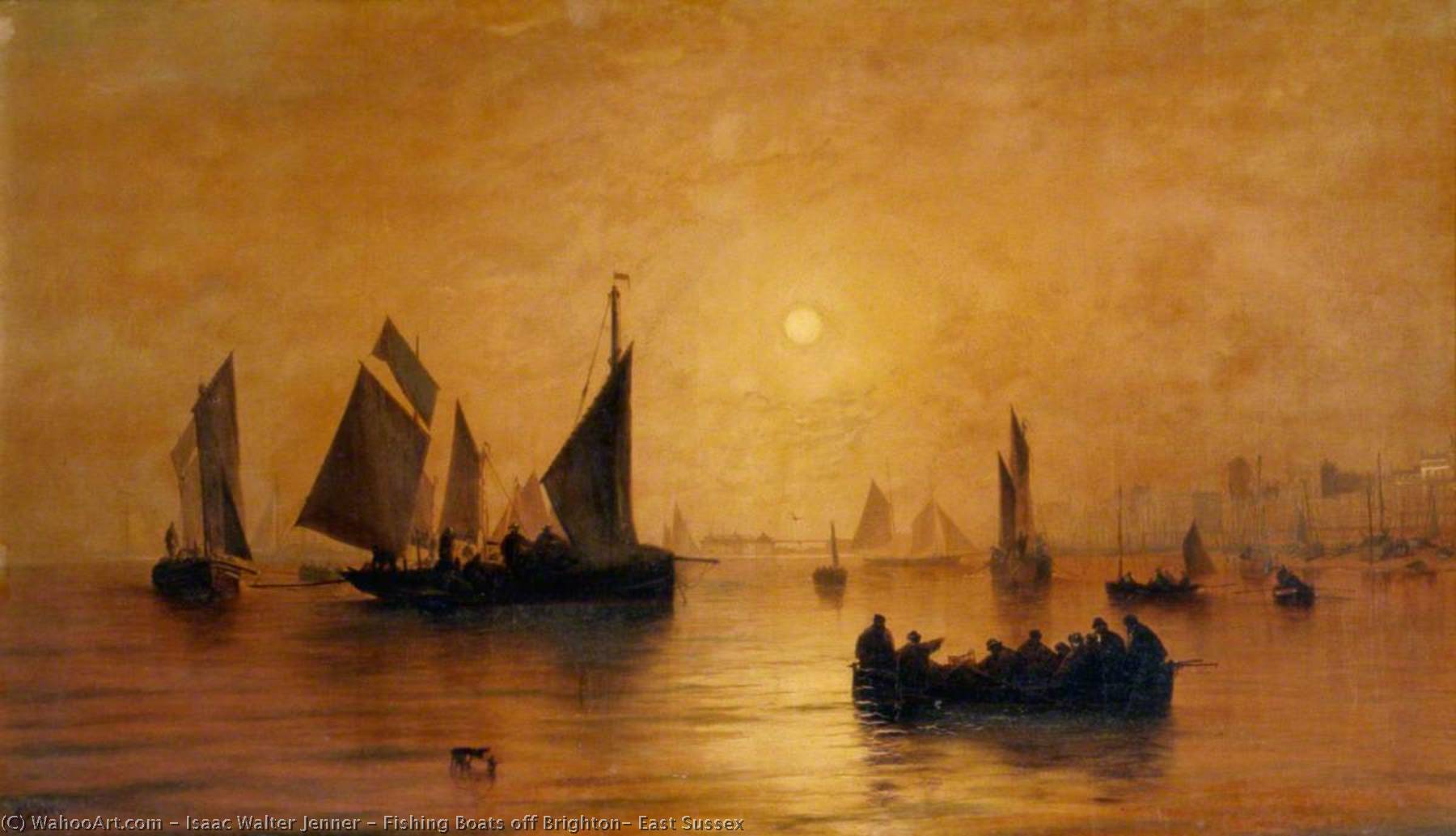 Fishing Boats Off Brighton, East Sussex — Isaac Walter Jenner