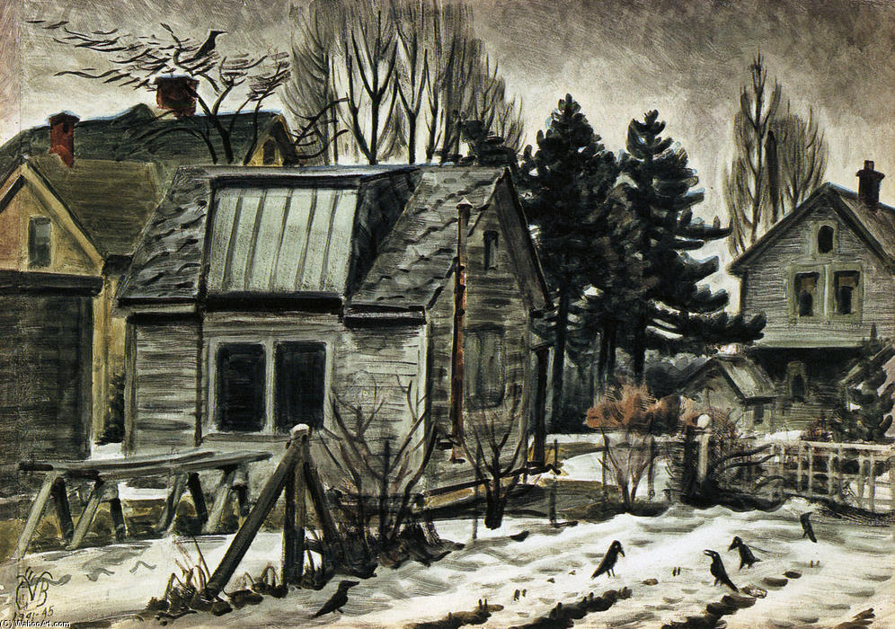 Blackbirds In The Snow — Charles Burchfield