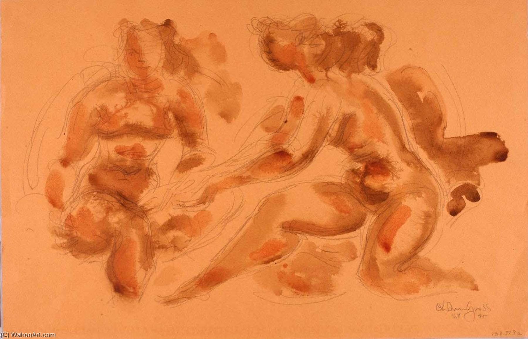 Two Girls ( 12) — Chaim Gross