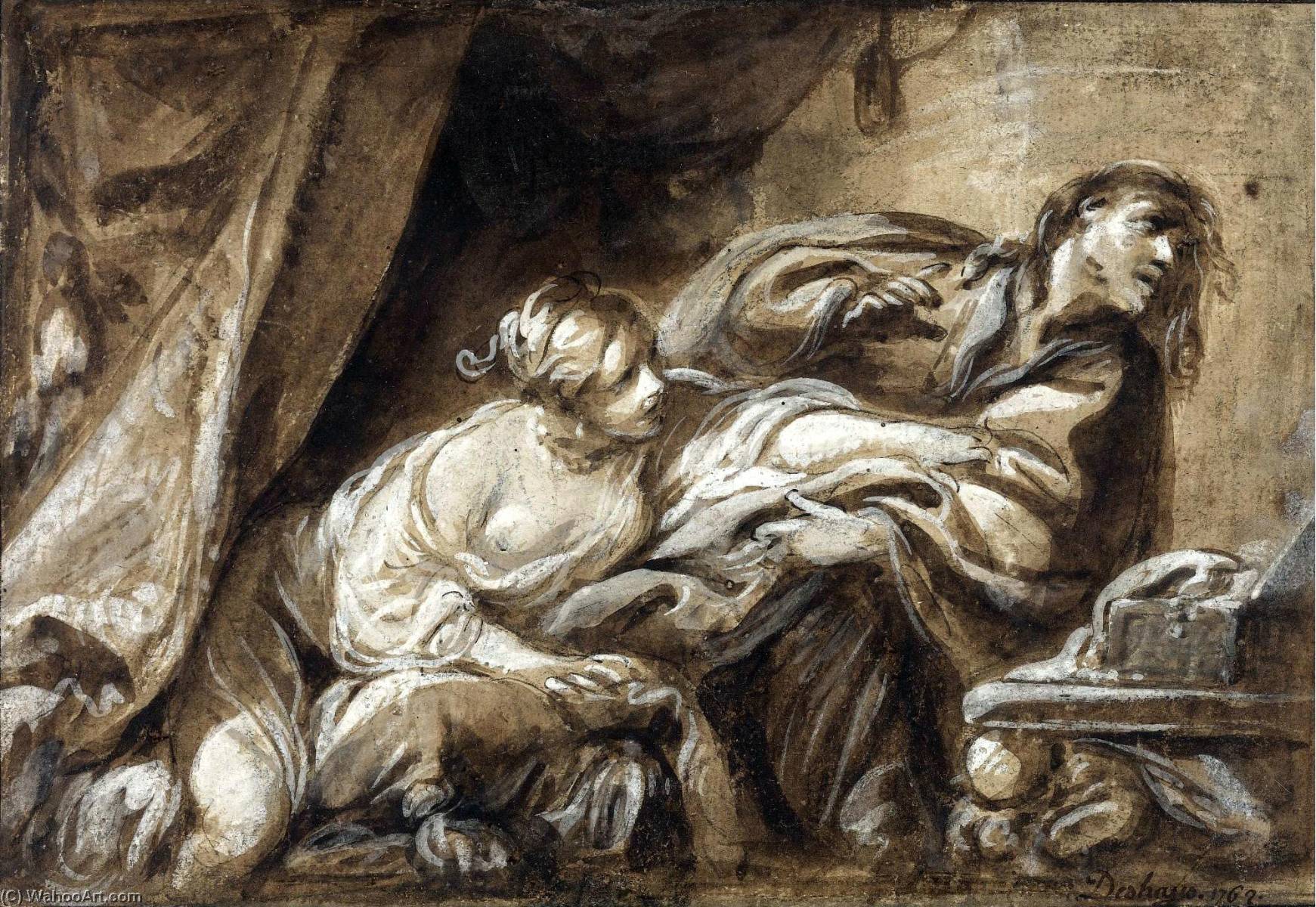 Joseph And Potiphar's Wife — Jean Baptiste Deshays De Colleville