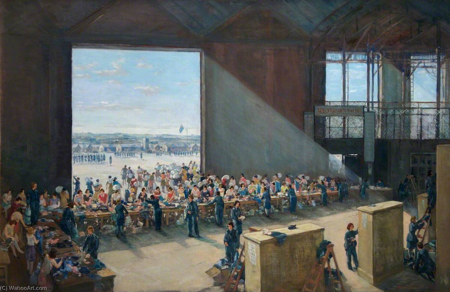 Women's Auxiliary Air Force Kitting Up — Charles Ernest Cundall