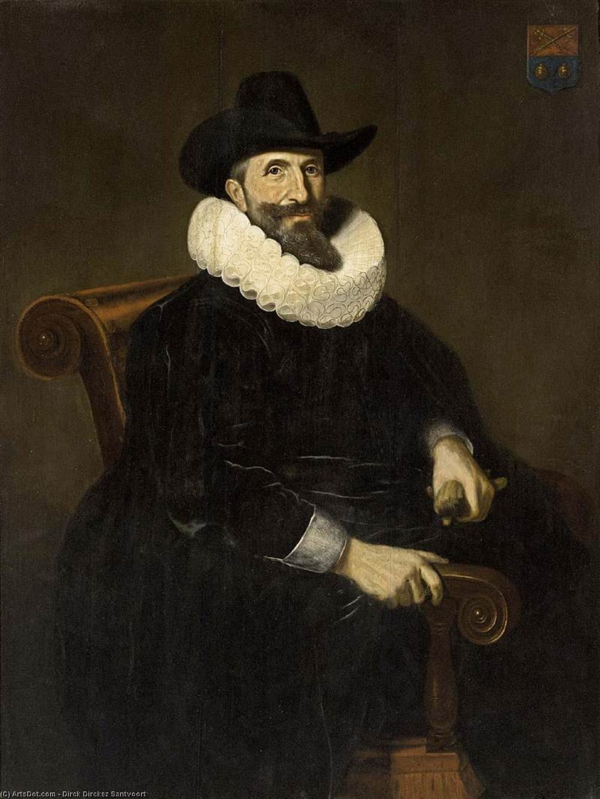 Portrait Of Elias Van Cuelen — Dirck Dircksz Van Santvoort