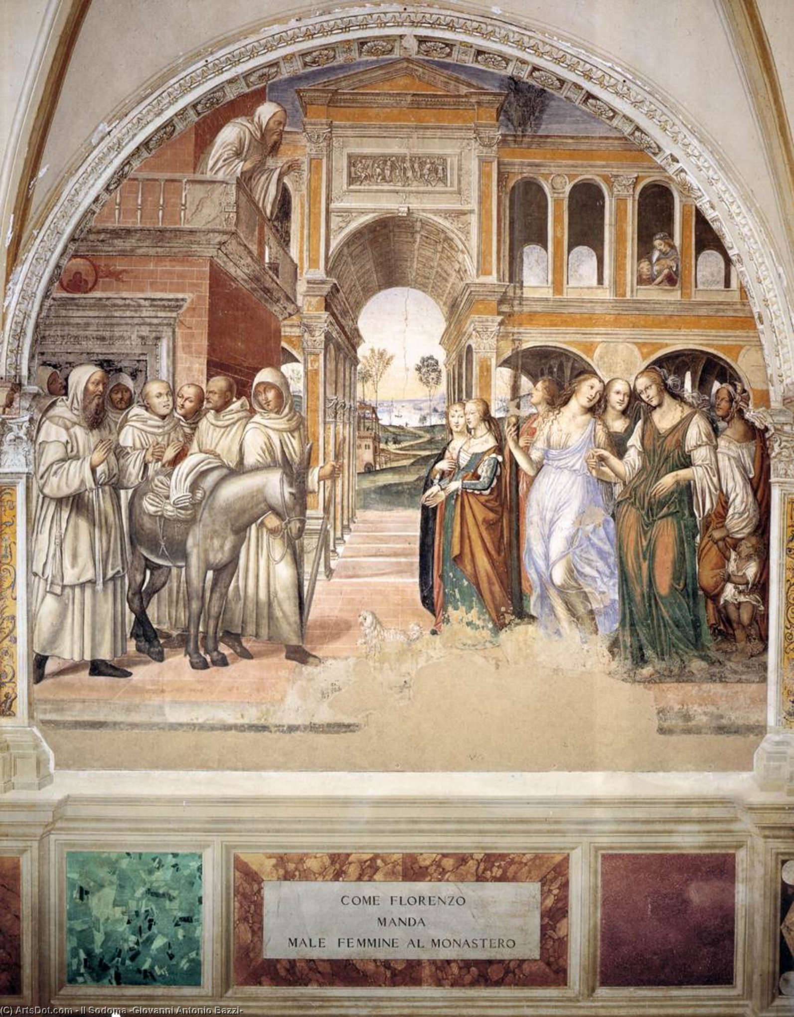 Life Of St Benedict, Scene 19: Benedict Sends Away The Harlots — Il Sodoma (giovanni Antonio Bazzi)