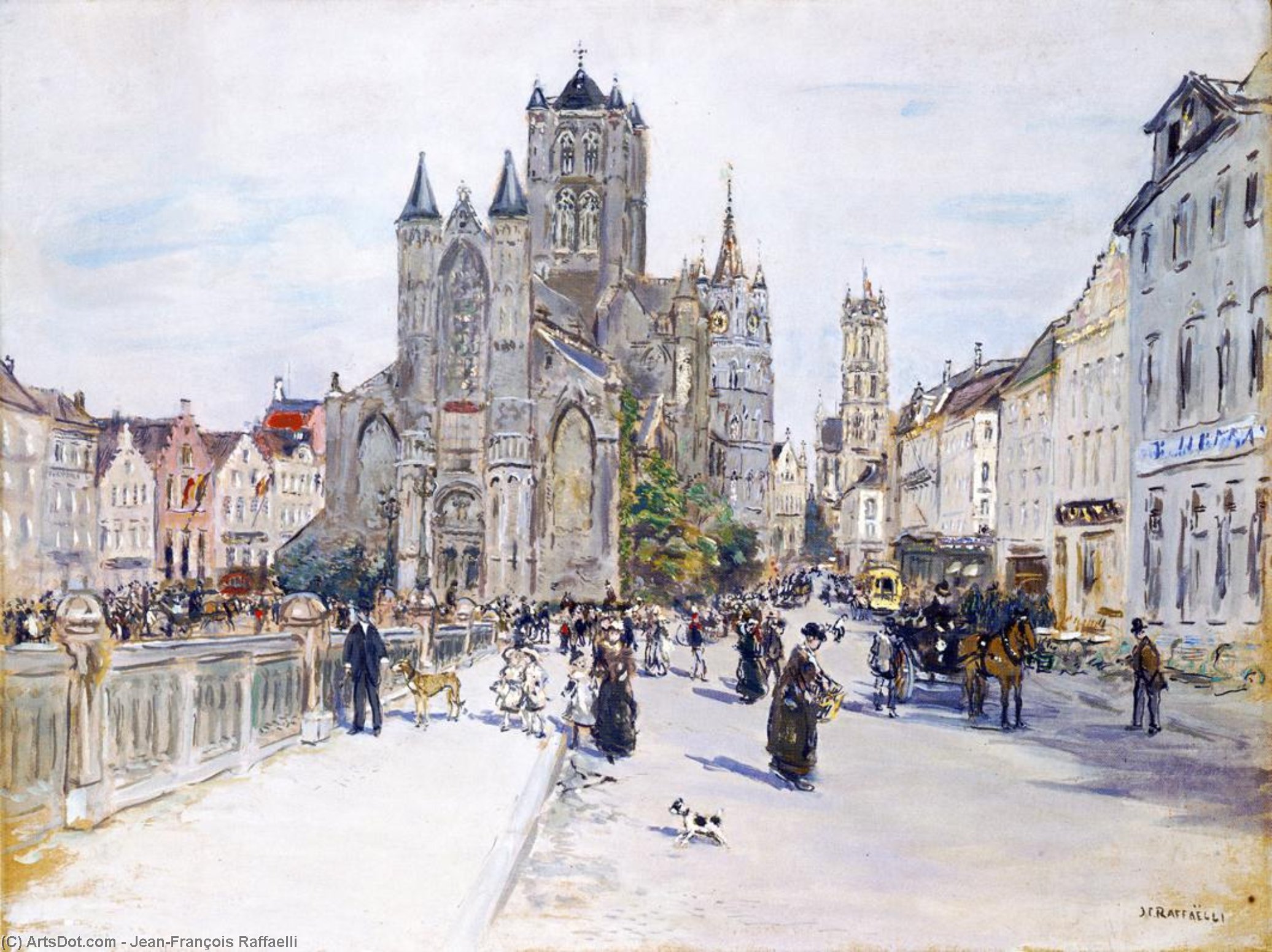 View Of Ghent — Jean-françois Raffaëlli