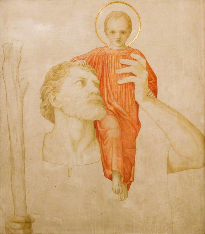 Saint Christopher And The Christ Child — John Dickson Batten