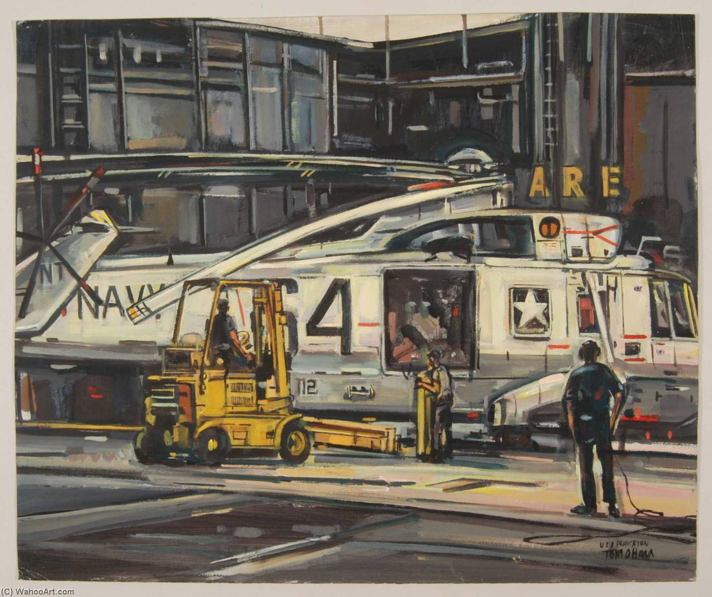 Moving Helicopter Upon Elevator — Tom O'hara