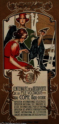 Poster Advertising The Centenary Of The Discovery — Adolf Hohenstein