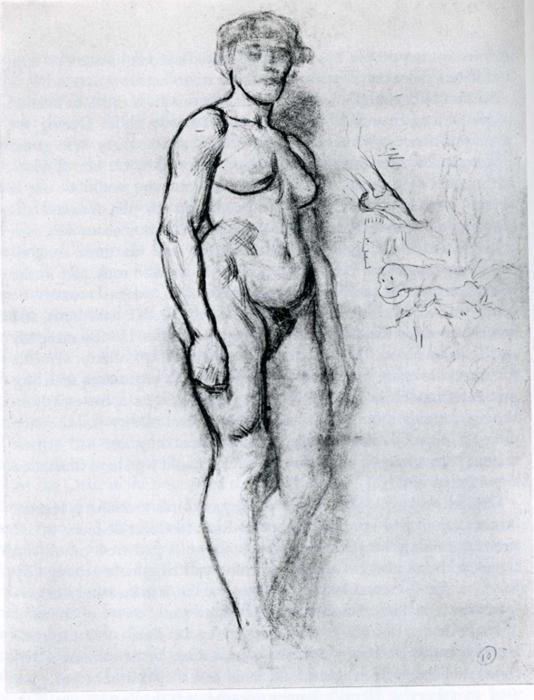 Woman Standing In Semi Profile — Henri De Toulouse-lautrec