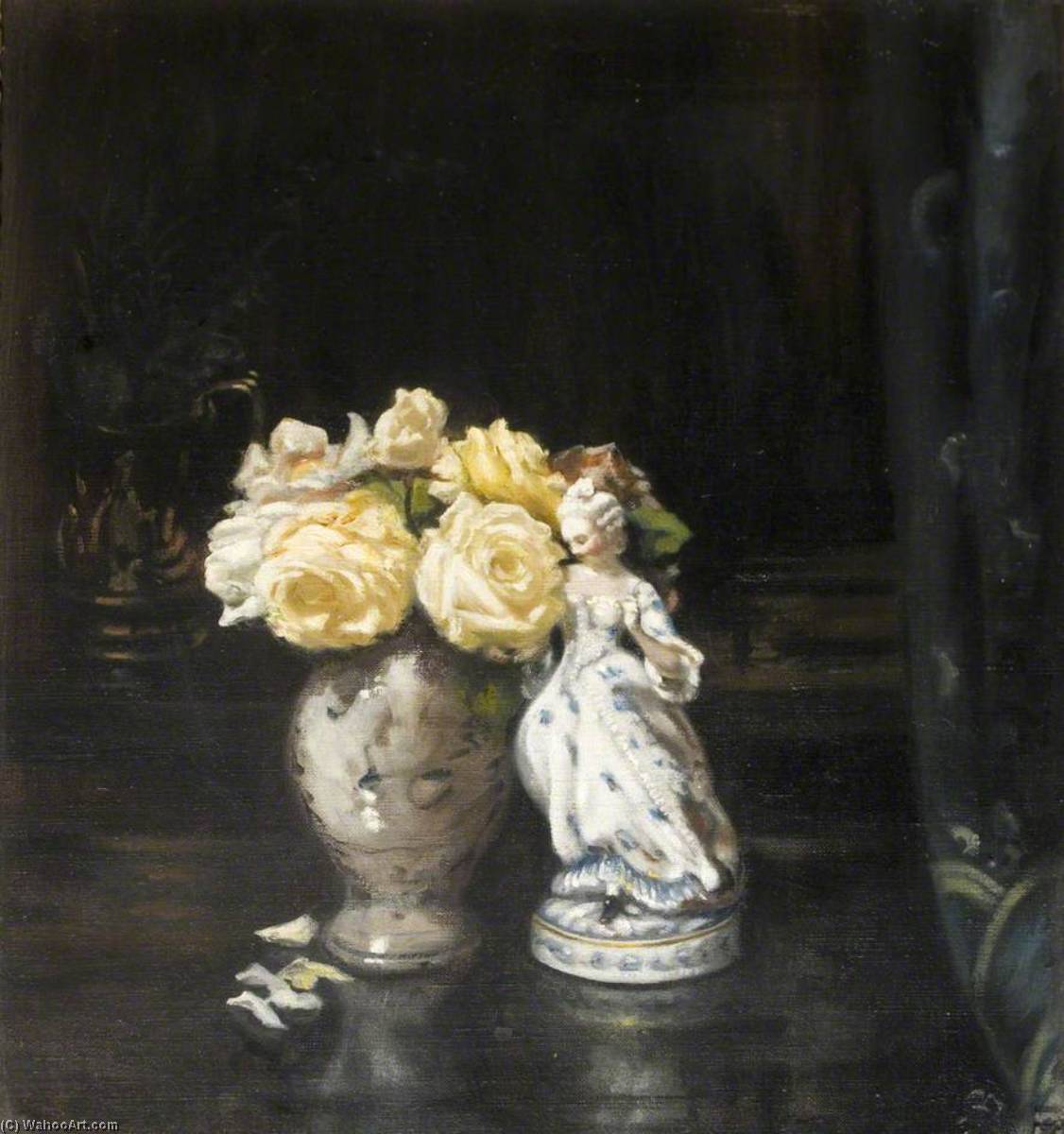 Meissen Figure Selling Roses — Ethel Susan Graham Bristowe