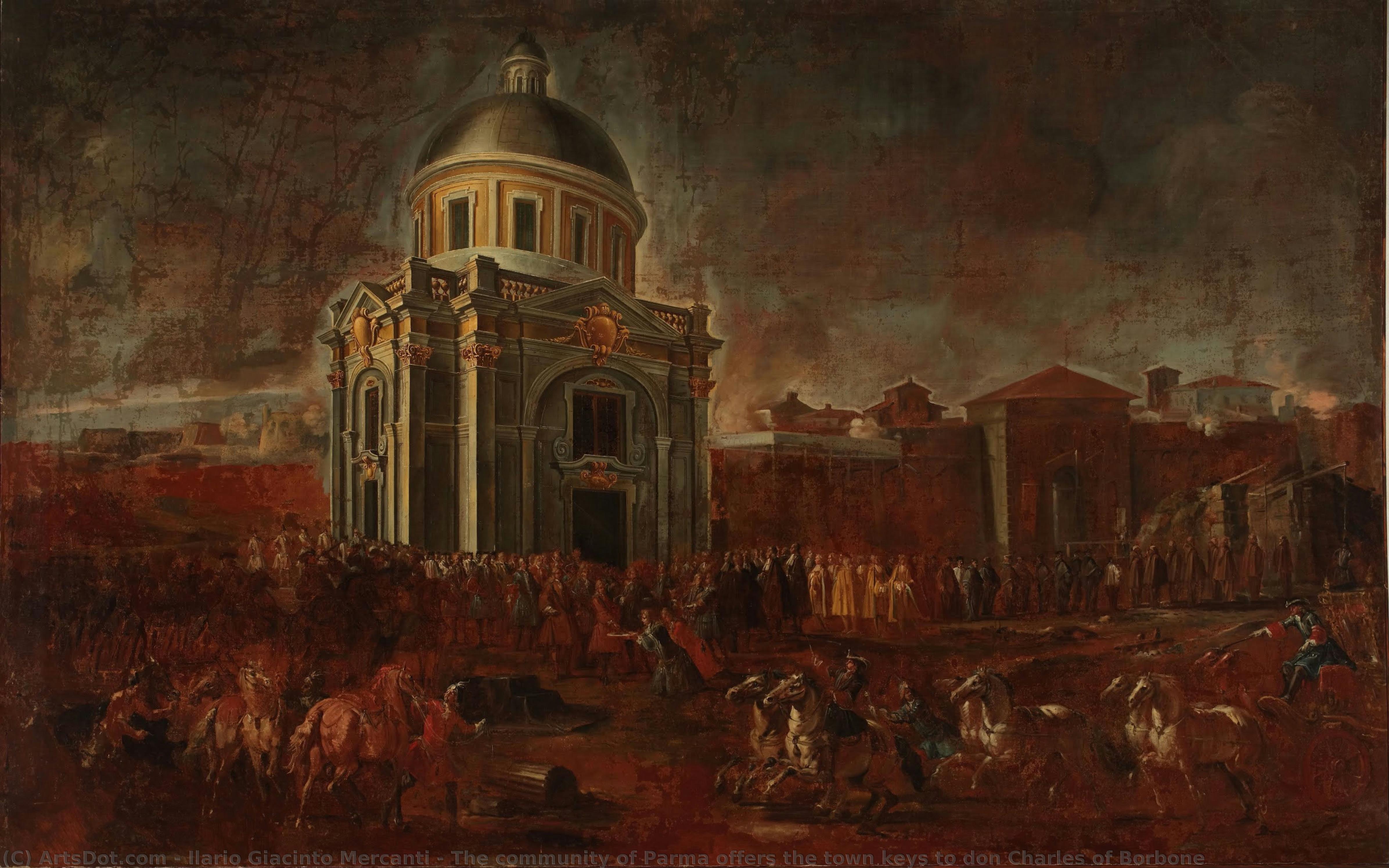 The Community Of Parma Offers The Town Keys To Don Charles Of Borbone — Ilario Giacinto Mercanti