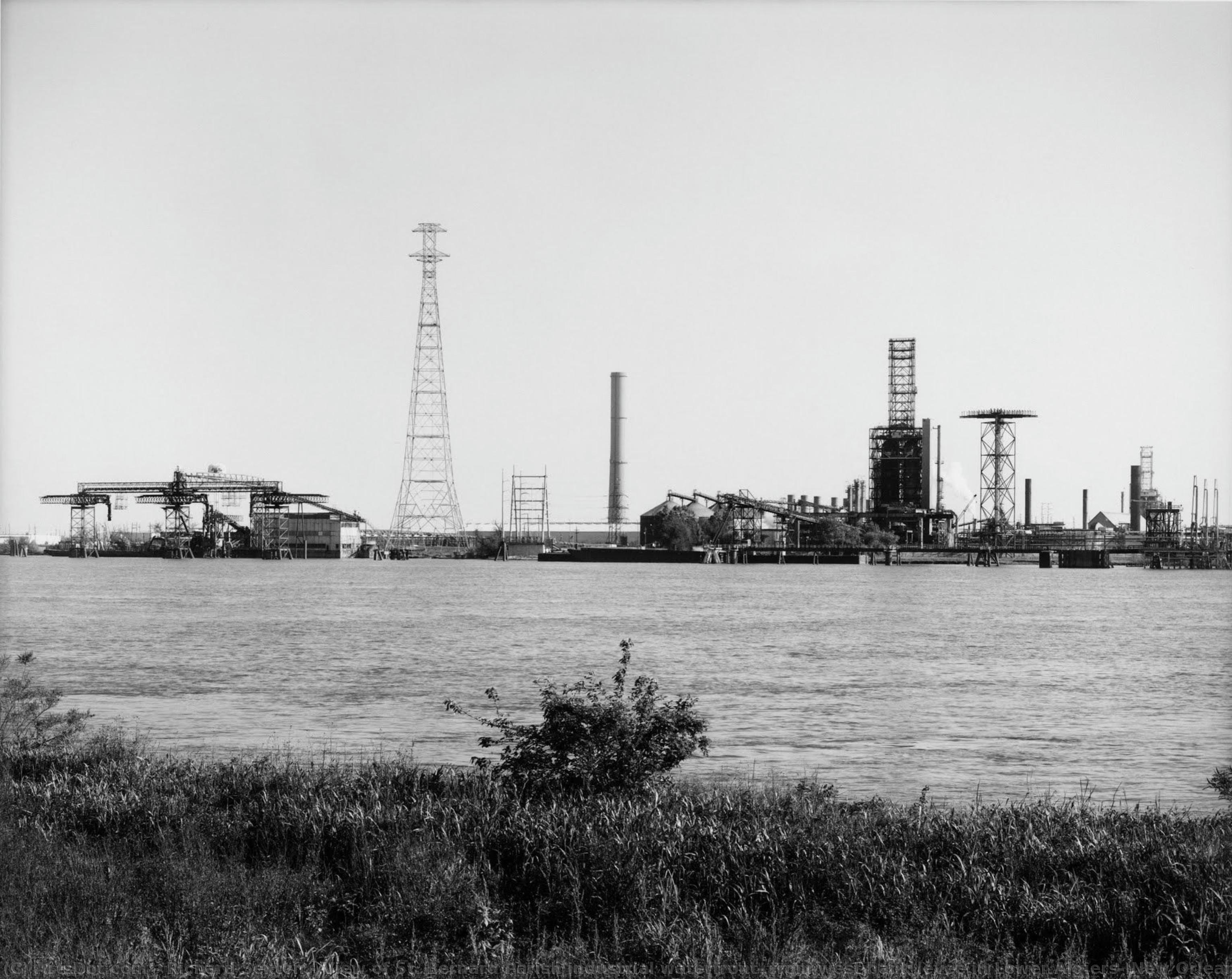 View Of St. Bernard Parish Industrial Waterfront; From West Bank Levee In Lower Algiers, New Orleans — Richard Sexton