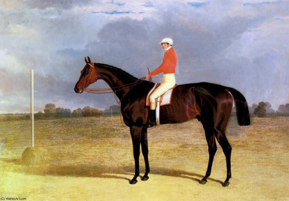 A Dark Bay Racehorse With Patrick Connolly Up — John Frederick Herring Senior