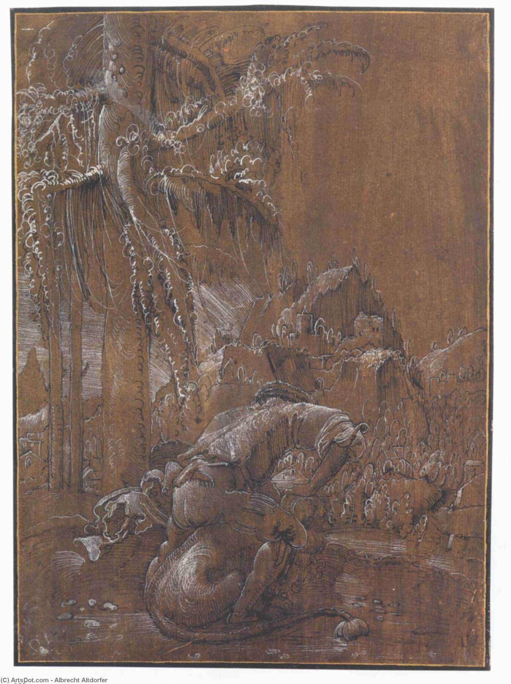 Samson And The Lion — Albrecht Altdorfer