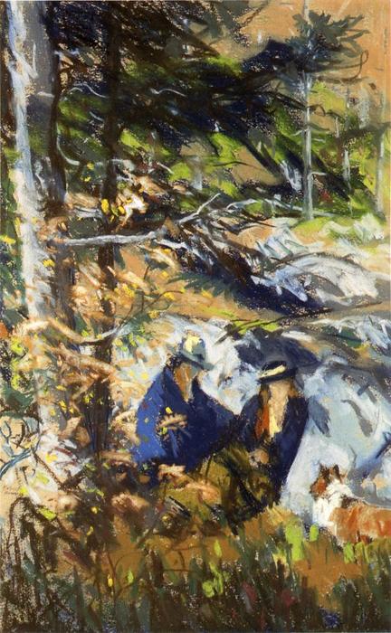 Among The Rocks, Monhegan Island, Maine — Robert Henri