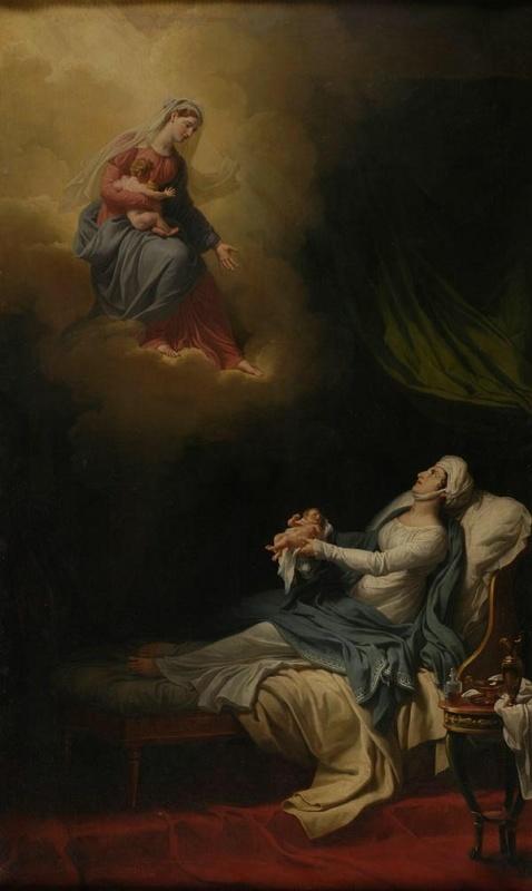 La Marquise De Louvois Confie Son Fils À La Vierge — Charles Thévenin