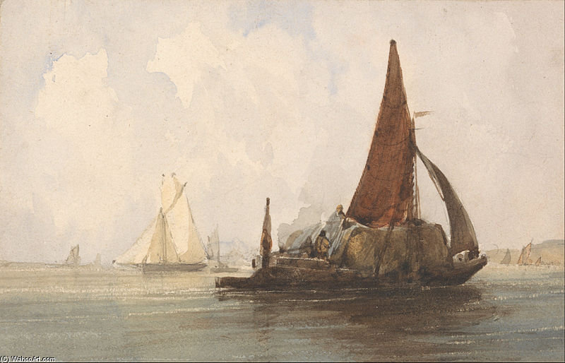 Hay Barge In A Calm Sea — Charles Bentley