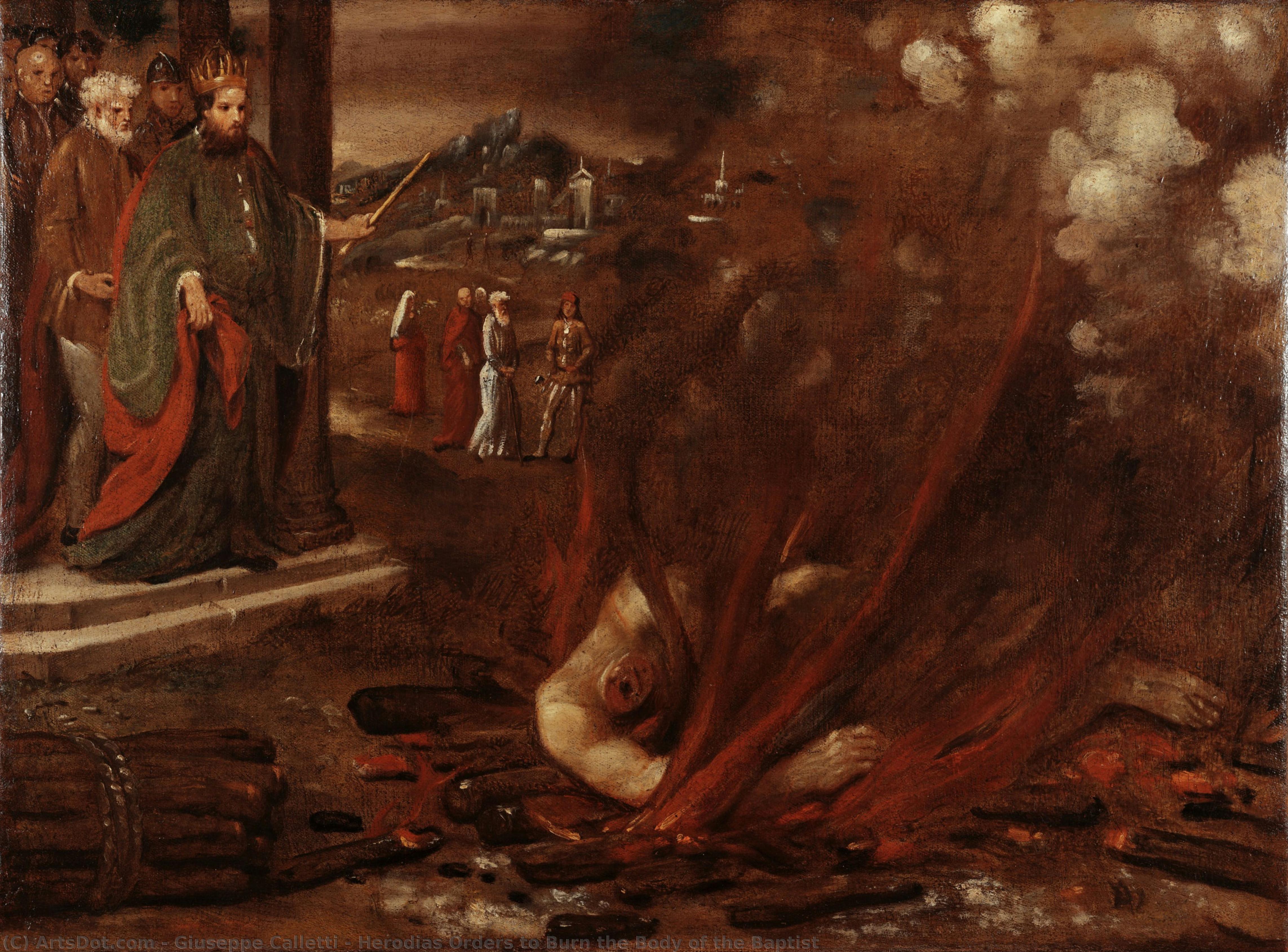 Herodias Orders To Burn The Body Of The Baptist — Giuseppe Calletti