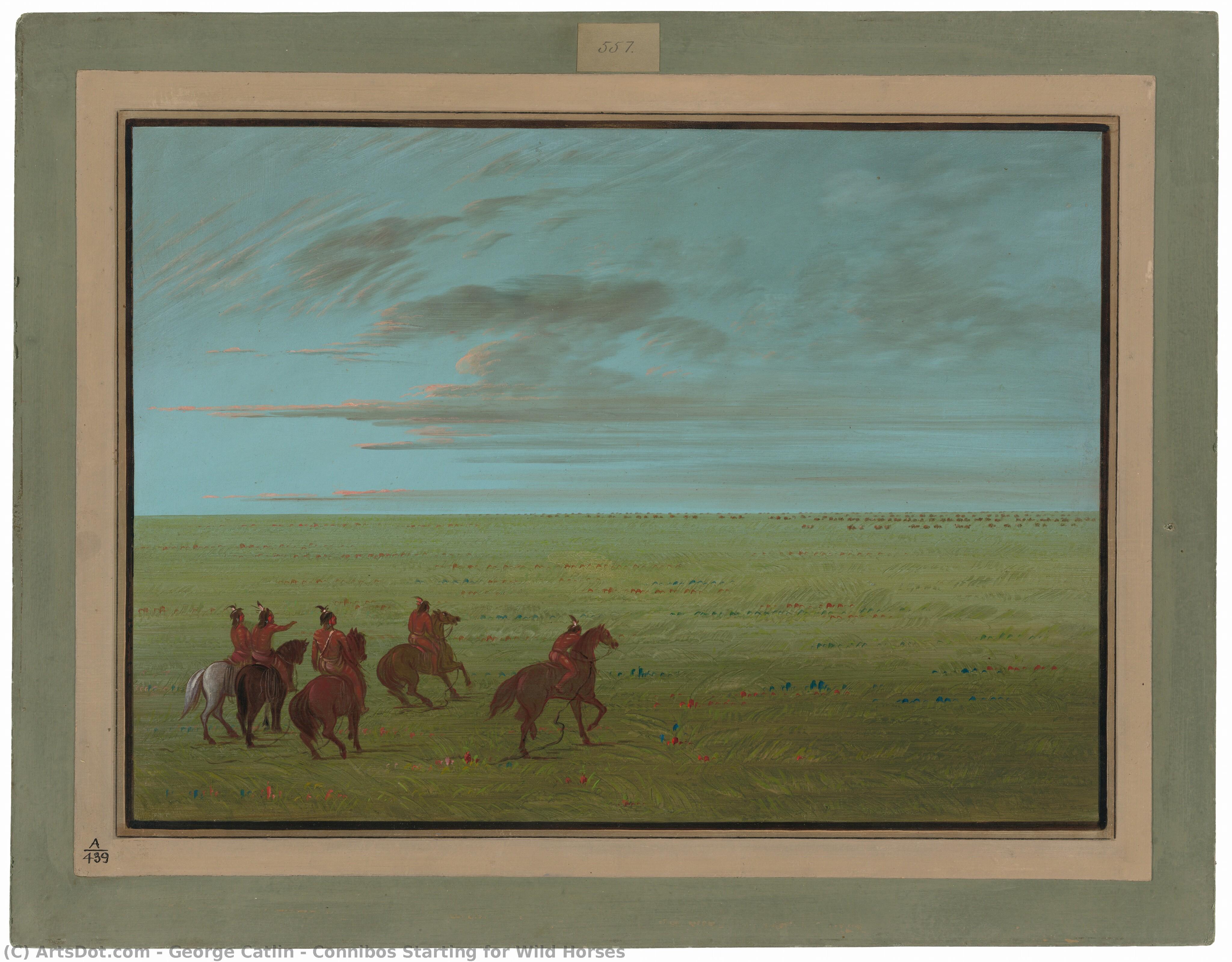 Connibos Starting For Wild Horses — George Catlin