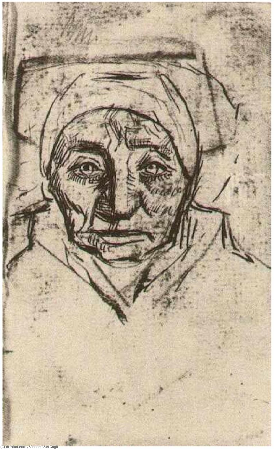 Peasant Woman, Head — Vincent Willem Van Gogh