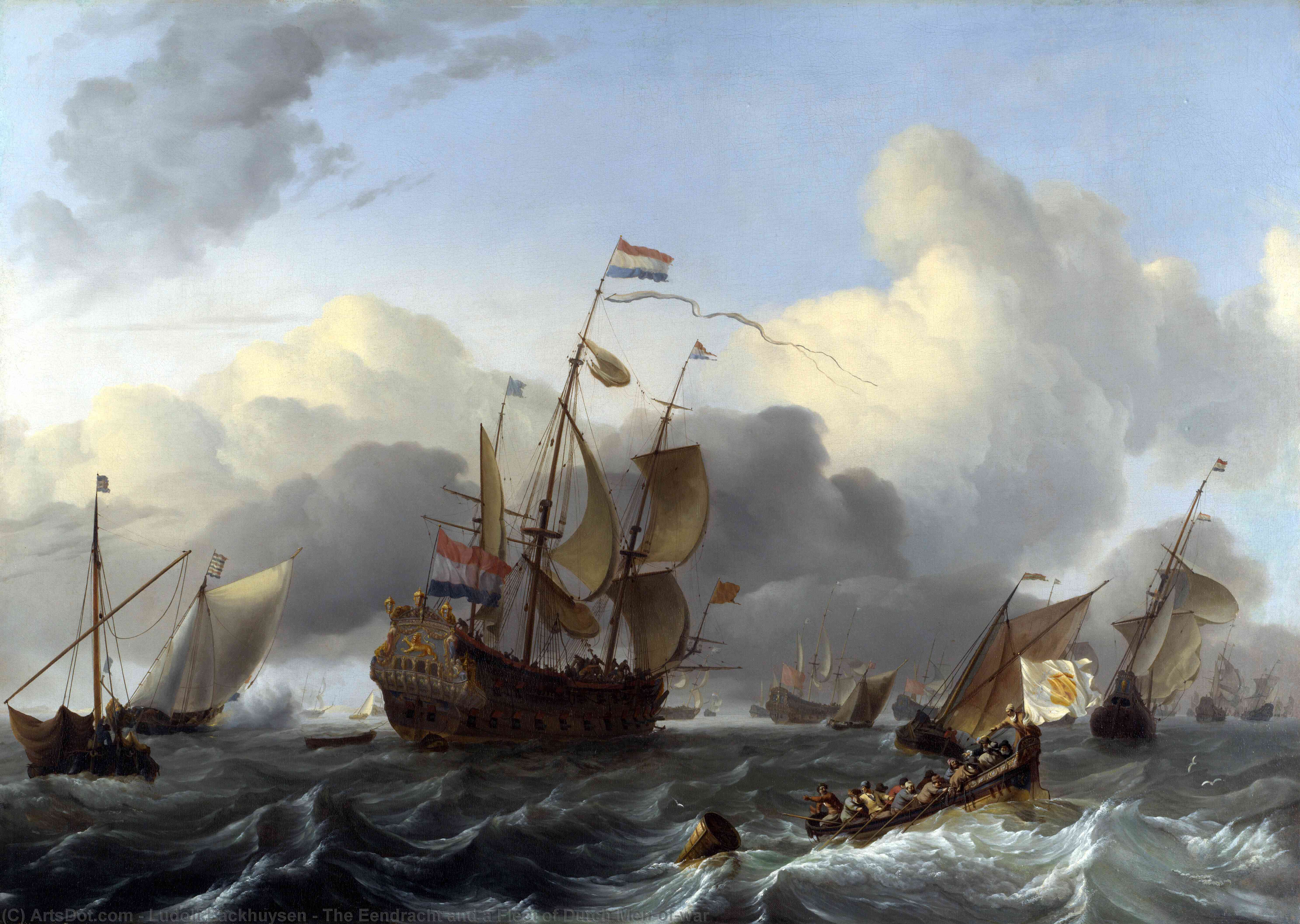 The Eendracht And A Fleet Of Dutch Men-of-war — Ludolf Backhuysen I