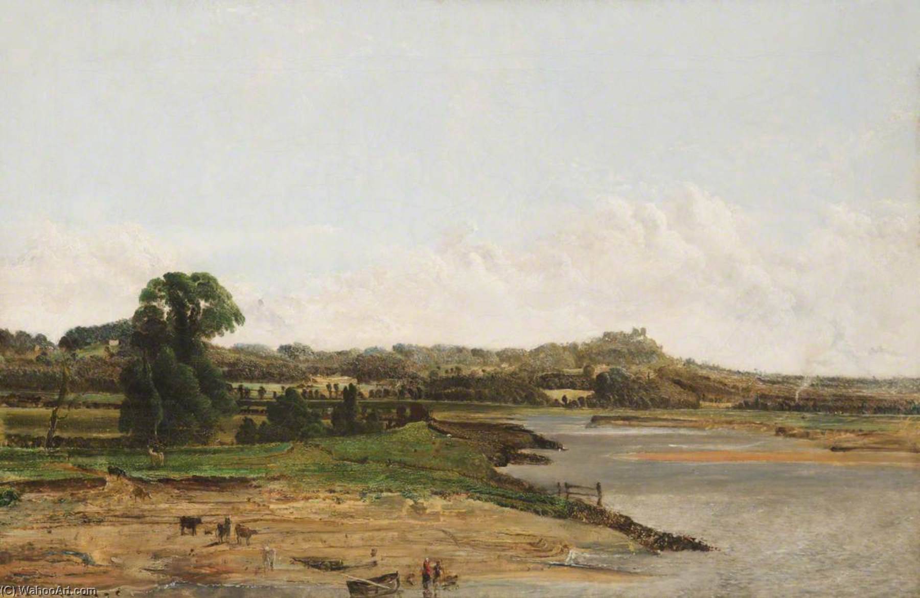 Halton Castle, Cheshire, From Fiddler's Ferry — James Smetham
